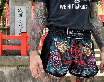 Irezumi Japonés Tatuaje Muay Thai Boxeo Shorts