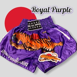 Tiger Tattoo Muay Thai Boxing Shorts w/ Velcro Pockets