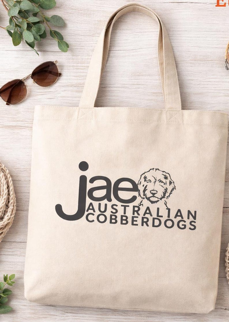 Bolsa de algodón con diseño de perro australiano Cobberdog, regalo para amantes de los perros imagen 1