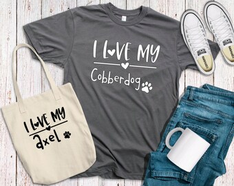 Camiseta "Amo a mi Cobberdog", camiseta personalizada de raza de perro