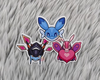 Palworld Inspired Chillet, Lovander, and Jetragon Vinyl Stickers