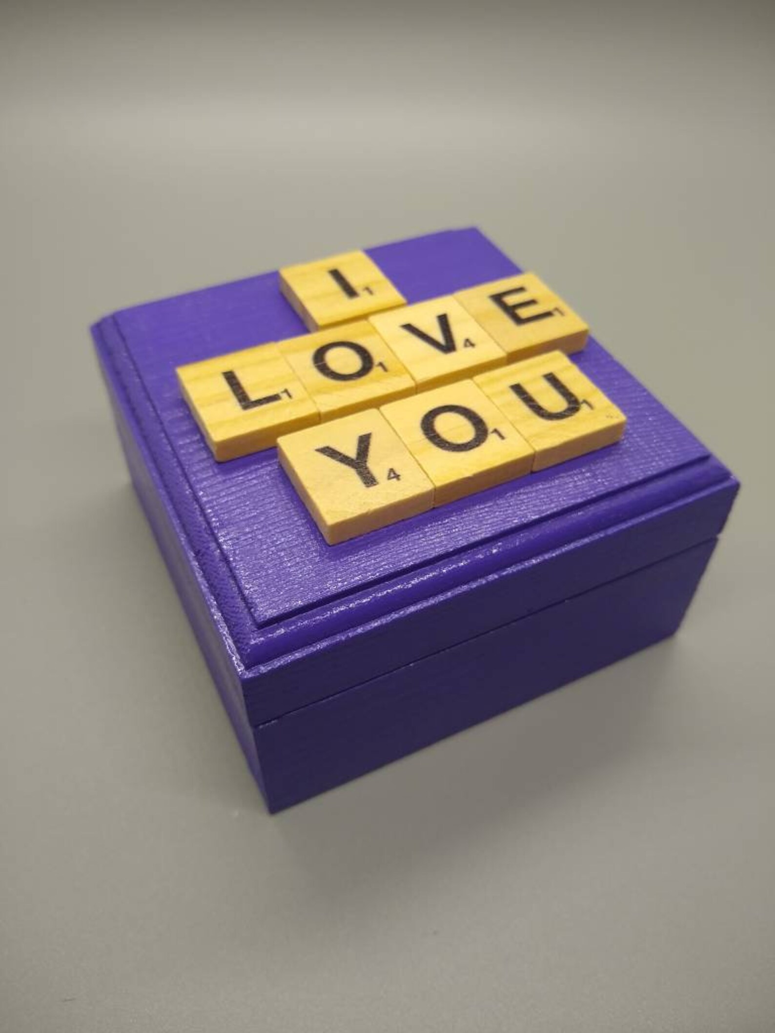 Mother's day giftPurple I love you box with flower Etsy