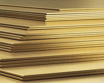 Brass Sheet Stock 16 Gauge Mill Finish, Handstamping Supplies, Metalworking, Metal Strip, Metal Sheet