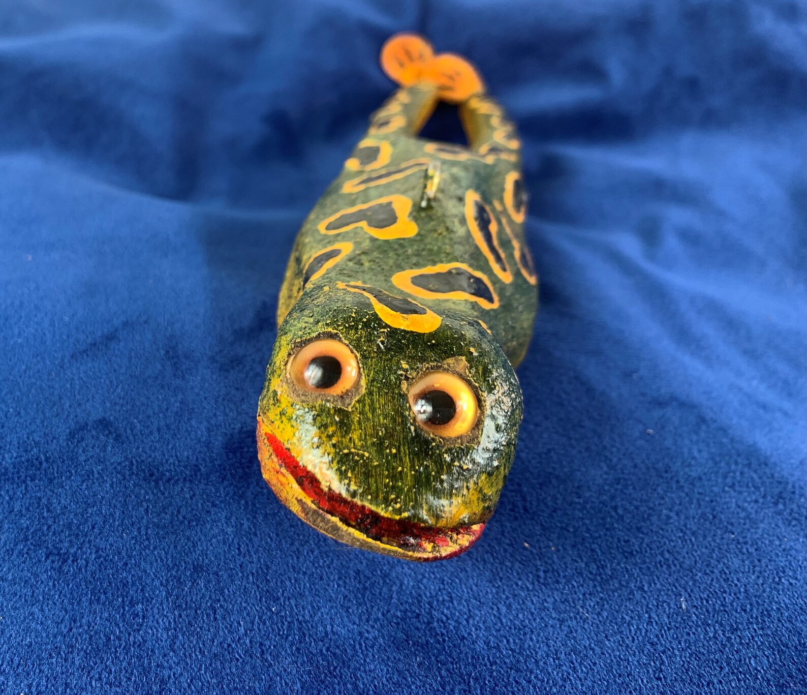 Vintage Fish Decoy / Swimming Frog / Duluth Fish Decoy / SHIPS Etsy