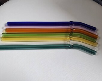 Glass twist bent straws