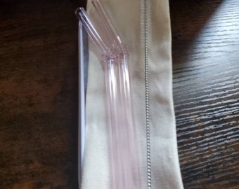 Glass straw set
