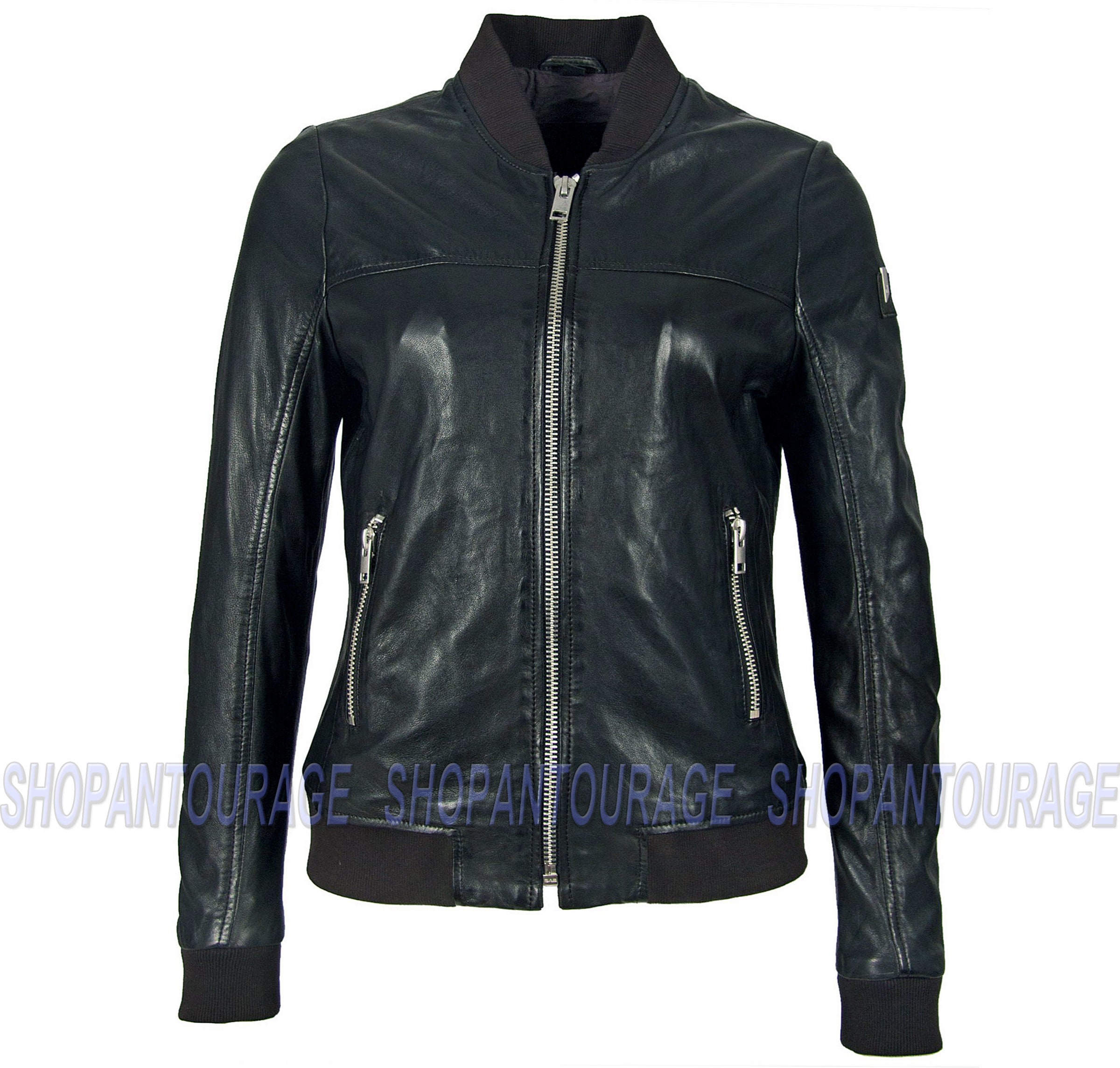 Mauritius Tyree New Fashion 100% Genuine Lambskin Leather Jacket For Women - Black