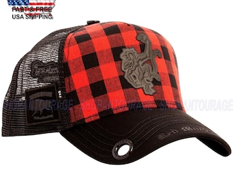 Red Monkey Buffalo Logo Black/Red RM1479 New Limited Edition Unisex Trucker Hat Cap