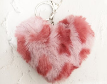 Fur heart best sale keychain