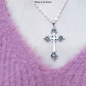 Gothic Cross Necklace, gift for her, gift for him, Cross Goth Necklace, gothic Necklace, cross pendant