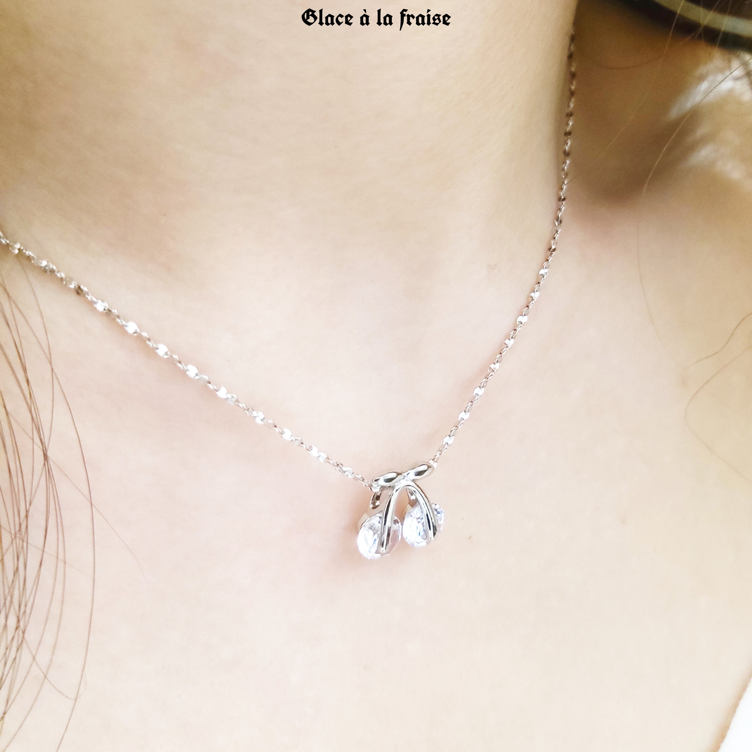 Sweet Cherry Pendant 925 Sterling Silver Necklace Etsy