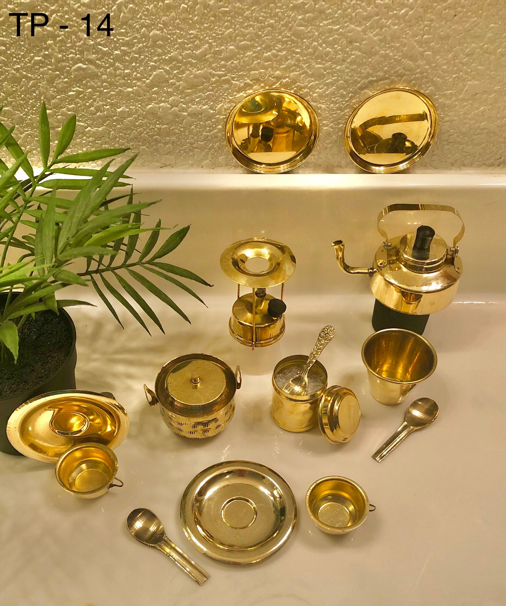 Brass miniature music instrument set Etsy