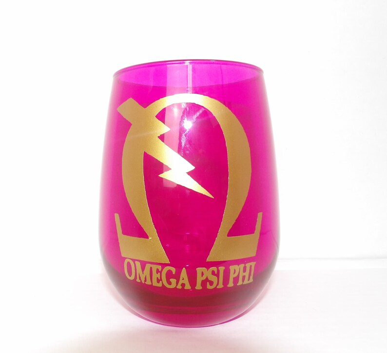 Omega Psi Phi Drinking Glass Etsy