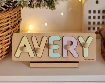 Baby Puzzle Personalized 1st Birthday Gift 1st Christmas Baby Gifts New Baby Gift Custom Wooden Name Puzzle