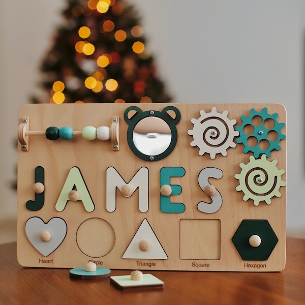 Puzzel met naam op maat, gepersonaliseerd speelbord - Cadeau voor de eerste verjaardag