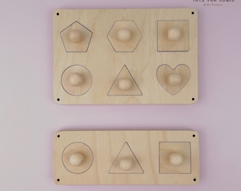 Busy Board Parts Geometric shapes Busy Board details pieces Wooden Shape Sorter Busy board elements Busy board accessories