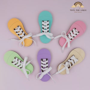Busy Board Parts Lacing Shoe Busy board details Toddler learning motor skills DIY Busy board elements  Lacing toy Busy board accessories
