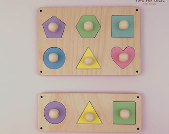 Busy Board Parts Geometric shapes Busy Board details pieces Wooden Shape Sorter Busy board elements Busy board accessories