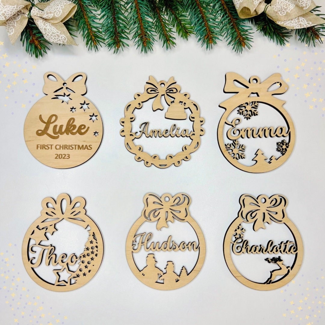 Personalized Christmas Sign Custom Christmas Tree Decor Christmas Name