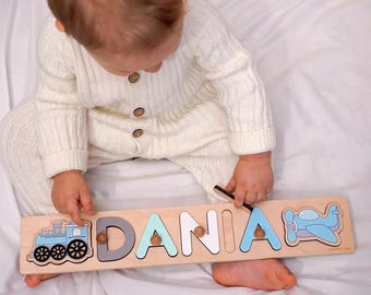 Wooden Name Puzzle - Personalized Baby Gift