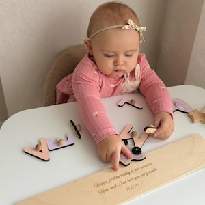 Personalized Wooden Name Puzzle | Custom Baby Toy image 13