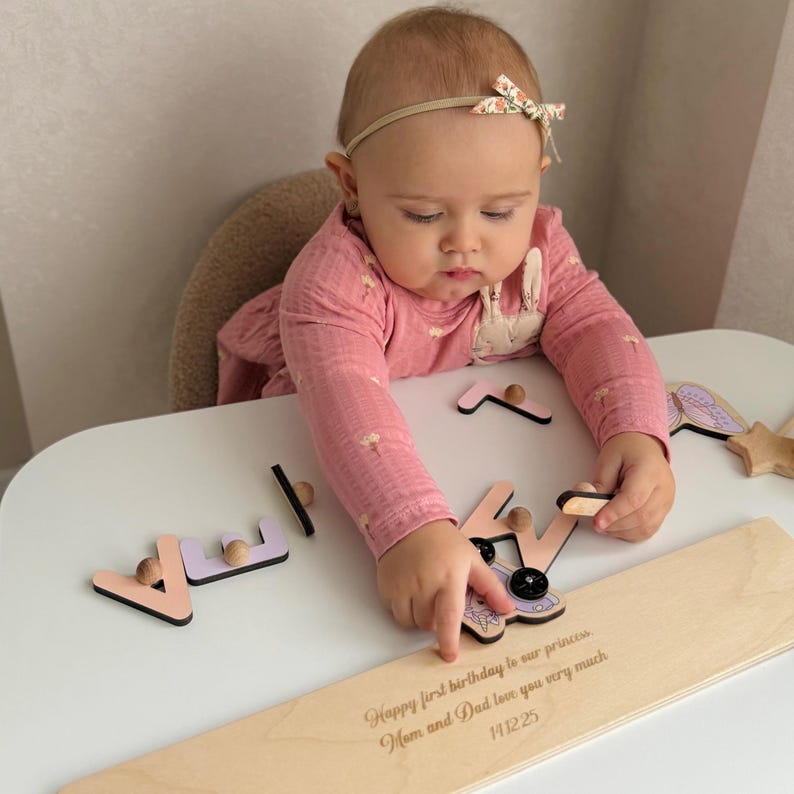 Personalized Wooden Name Puzzle | Custom Baby Toy image 13