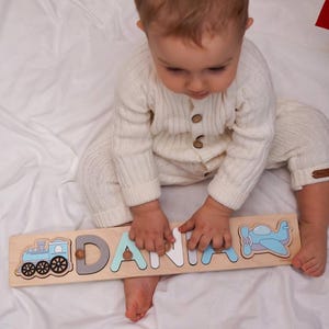 Personalized Wooden Name Puzzle | Custom Baby Toy image 14