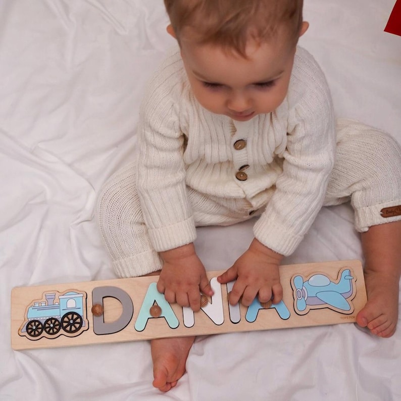 Personalized Wooden Name Puzzle | Custom Baby Toy image 14