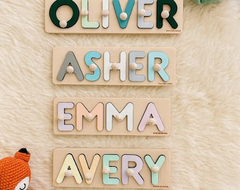 Custom Name Puzzle - Personalized Baby Gift, First Birthday Gift