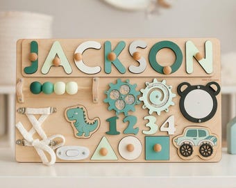 Gepersonaliseerd druk bord - cadeau voor 1 jaar oud, puzzel babynaam
