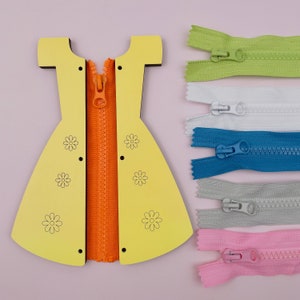 Busy Board Parts Dress with zipper Busy Board details Busy Board pieces Busy board elements Busy board accessories Dress (yellow)