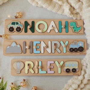 Personalized baby 1st Birthday Gift Toddler Toy Name Puzzle