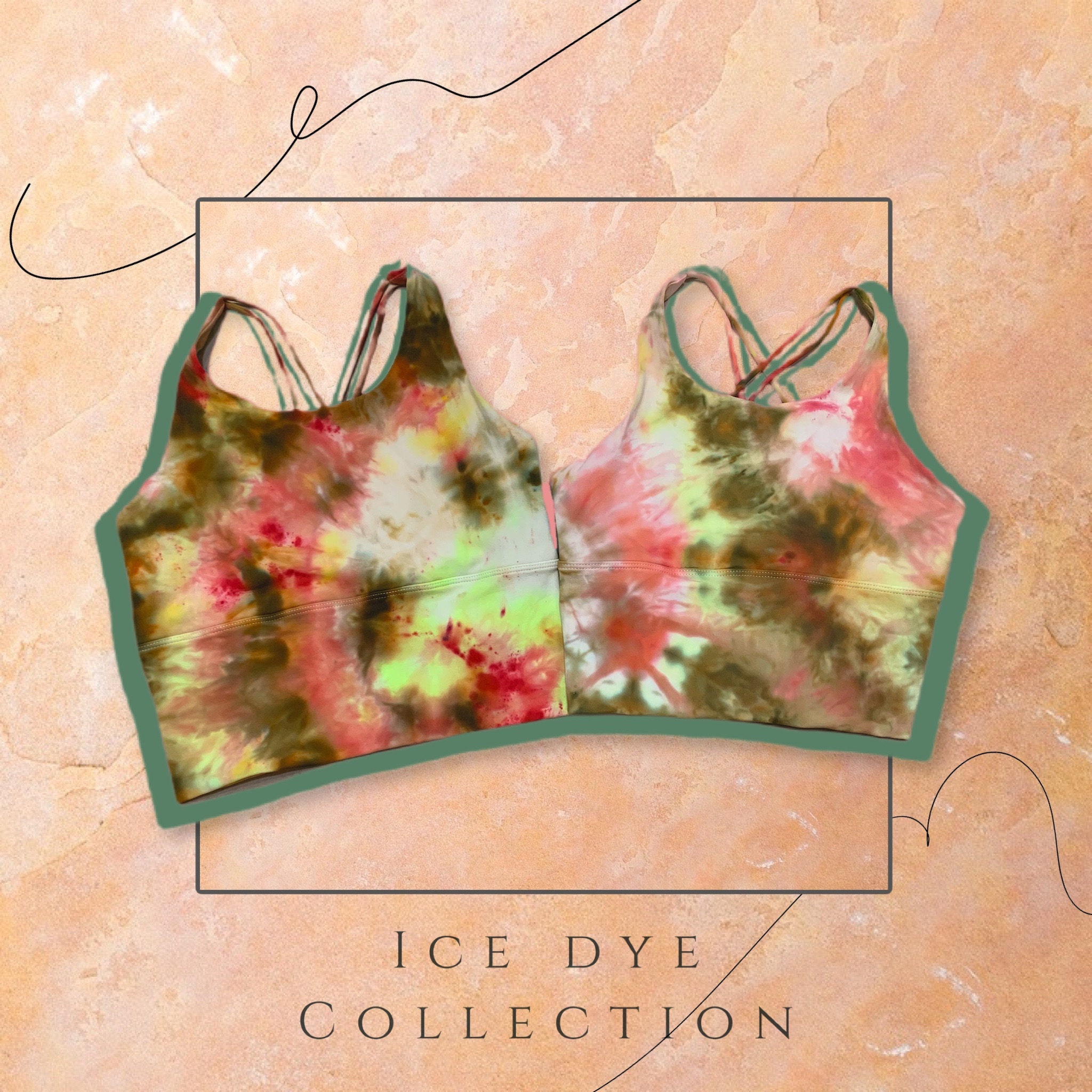 Tie Dye Sport bra Hand dyed sport bra Etsy