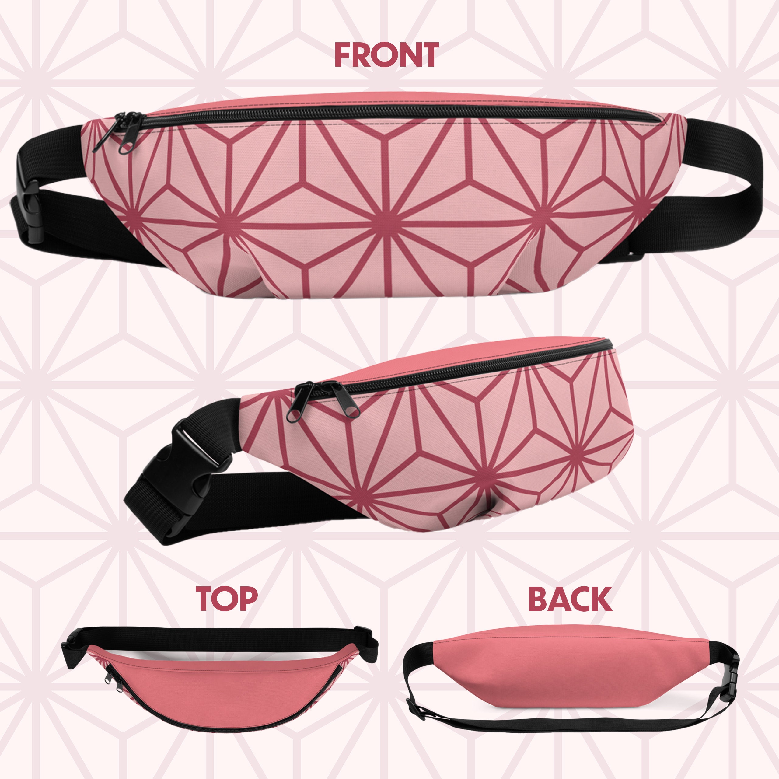 Japanese Traditional All Over Print Fanny Pack Anime Etsy