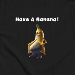Camiseta divertida del personaje del plátano de dibujos animados / Camiseta gráfica caprichosa del plátano / Ropa juguetona / Idea de regalo única