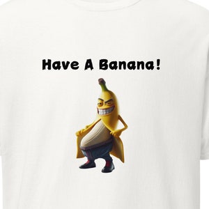 Camiseta divertida del personaje del plátano de dibujos animados / Camiseta gráfica caprichosa del plátano / Ropa juguetona / Idea de regalo única