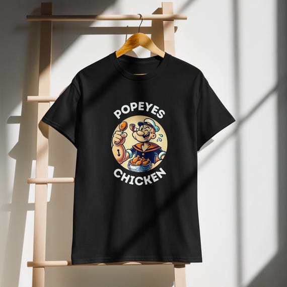 Popeye Loves Popeyes T-shirt: Funny Cartoon Parody Tee - Etsy Canada