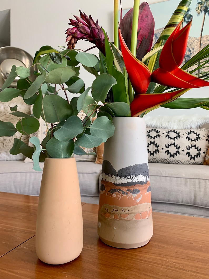Desert Vase dried flowers home decor boho modern vase handmade vase flowers planter plants gift housewarming image 4