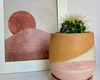 Palms |Concrete Plant pot | Desert pot | Concrete planter | Abstract planter | House plants | Minimalistic | planter | Boho | Plant | Pot