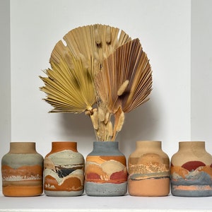 Heavy Desert Vase | Boho pottery | home decor | handmade | bohemian | wildflowers | minimalist | vase | southwestern | modern | desert vibes
