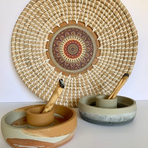 Palo Santo holder | concrete incense holder | palo santo | incense | boho | vessel | wood incense | relaxing | handmade | desert vibes | sag