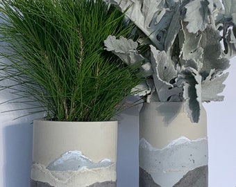 Winter pot | boho | mountain pottery | desert | houseplant | plants | succulent | vase | gift | free gift wrapped | concrete | handmade |