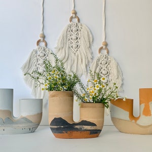 Handmade Concrete Bud Vase: Desert Modern Home Decor