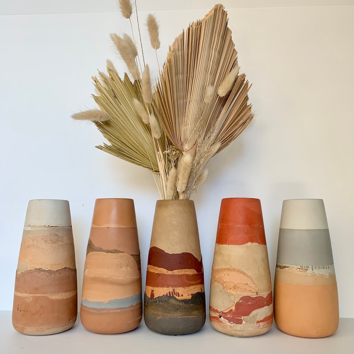 Desert Vase Boho Pottery Home Decor Handmade Bohemian Wildflowers Minimalist Vase Southwestern Modern Desert Vibes - Etsy