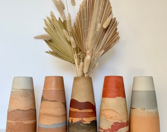 Desert Vase | Boho pottery | home decor | handmade | bohemian | wildflowers | minimalist | vase | southwestern | modern | desert vibes