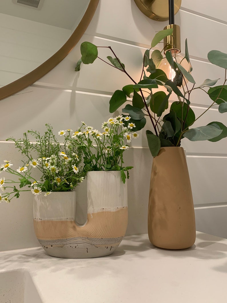 Desert Vase dried flowers home decor boho modern vase handmade vase flowers planter plants gift housewarming image 5