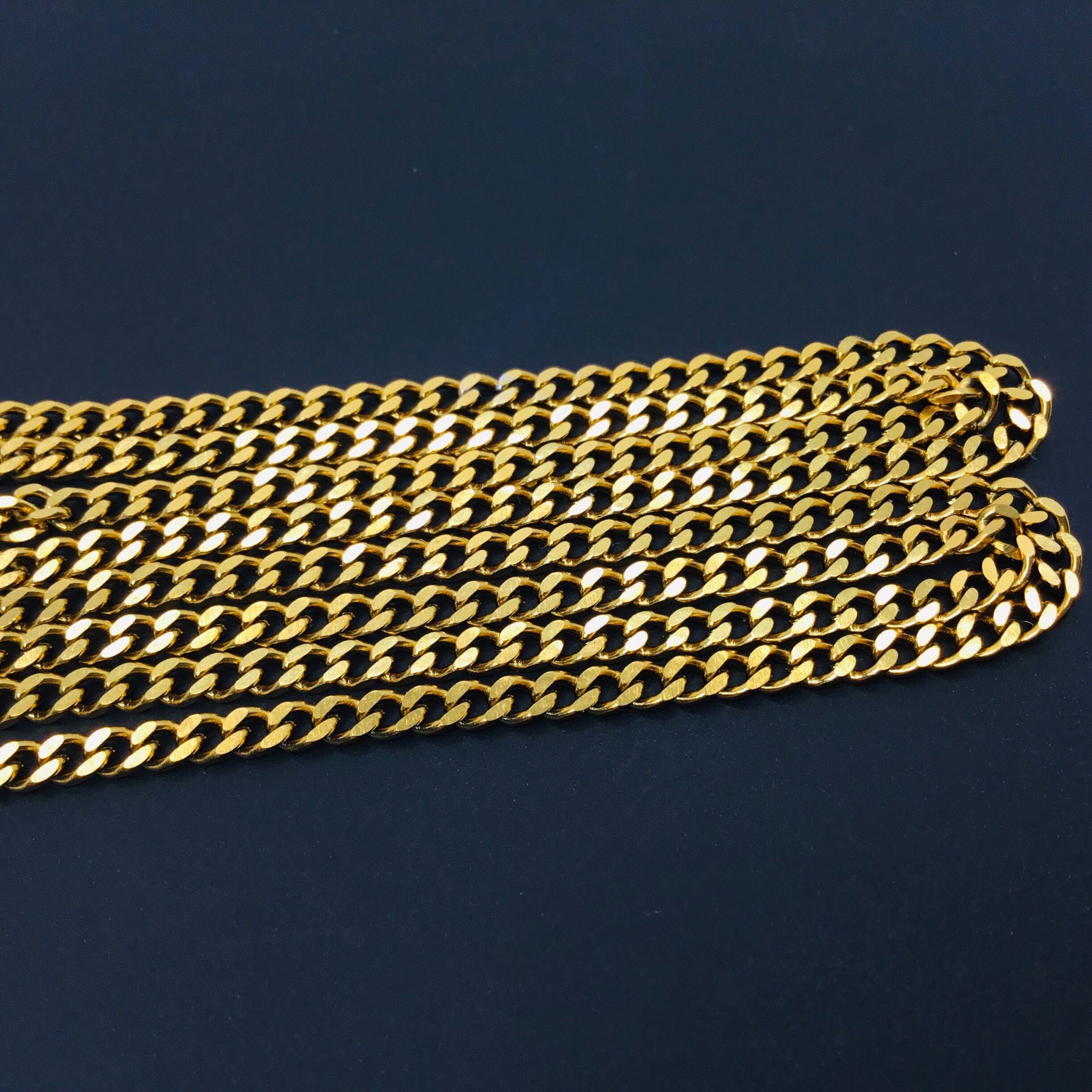 Pure gold necklace 24 carat gold chain. Etsy