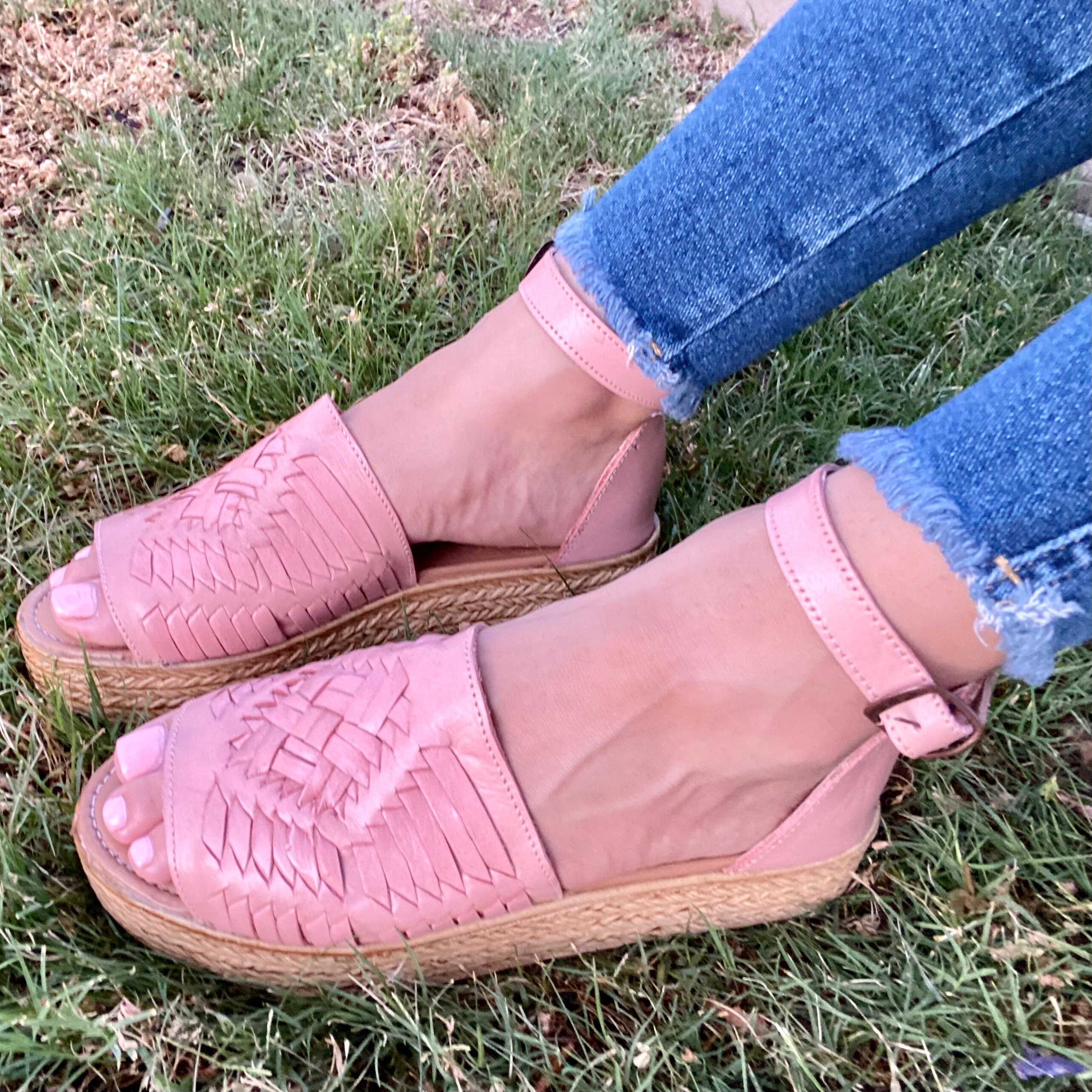 huaraches platform sandals