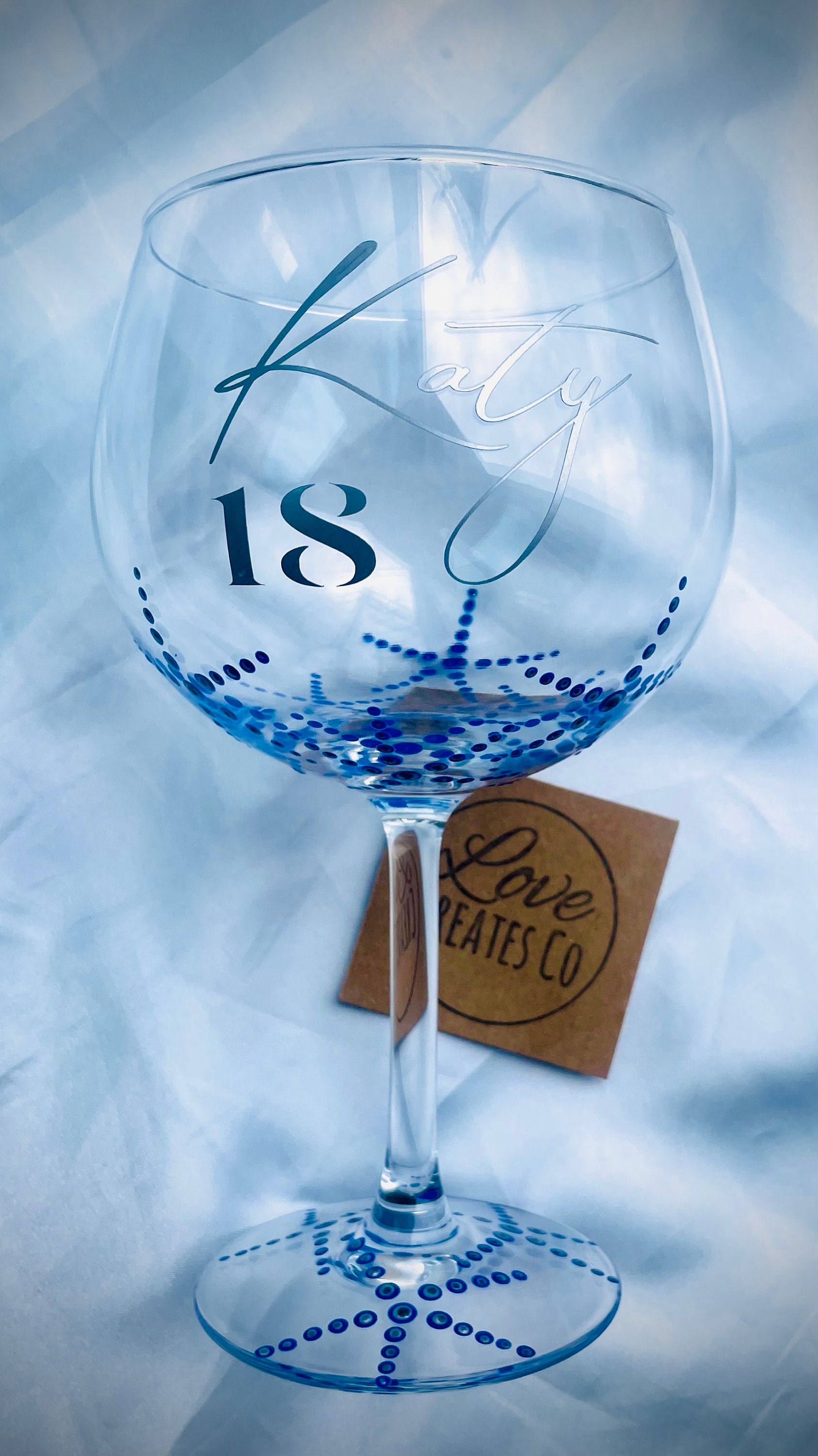 Hand Painted Starfish Design Personalised Gin Glass. 18th, 21st, 30th,  40th, 50th, 60th, 70th, 80th or Any Age Birthday! - Etsy