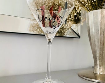Birthday Martini Cocktail Glass personalised